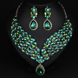 occidental style fashion exaggerating fully-jewelled bride  luxurious clavicle chain set necklace