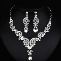 occidental style fashion exaggerating crystal necklace set  personality all-Purpose necklace