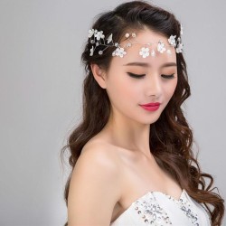 andmade lace bridal headdress flower head flower hair ornaments handmade pearl..