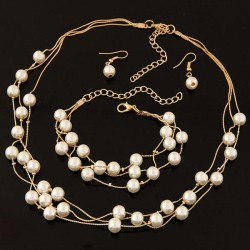 fine Korean style fashion  sweetOL elegant Pearl multilayer concise temperamen..