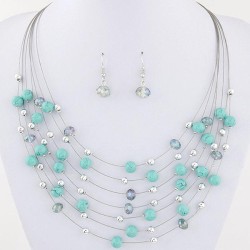 Korean style fashion  fine Bohemian style all-Purpose crystal ( turquoise ) mi..