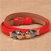 diamond lady leather ornament shape belt  buckle samll belt woman Korean style