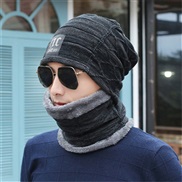 hat man autumn Winter knitting woolen two velvet thicken warm Outdoor woman