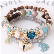 Korean style fashion  sweet all-Purpose drop  Peach heart tassel fashion temperament woman bracelet