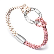 Original bracelet lady  fashion small fresh Cowhide weave bracelet  Alloy ring multicolor Optional