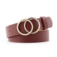 (Coffee )occidental style buckle belt woman  leisure belt lady  Cowboy belt fashion Dress belt