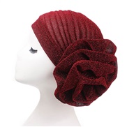 ( Burgundy) big flower head  Chemotherapy cap