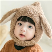 ( khaki) woolen Autumn and Winter warm velvet hedging child cartoon animal knitting