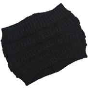 ( black) Autumn and Winter lady knitting belt width head woolen hat