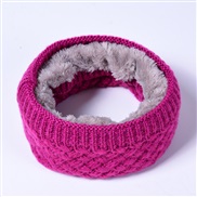 ( rose Red) velvet Collar Winter warm man woman Collar pure color woolen knitting velvet thick lovers all-Purpose