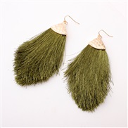 ( green)occidental style earrings Alloy head tassel spring color woman style earring new