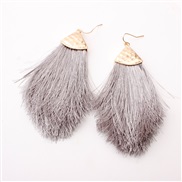 ( gray)occidental style earrings Alloy head tassel spring color woman style earring new