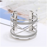 ( Silver)occidental style  fashion exaggerating Metal weave bangle  width surface opening