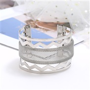 ( Silver)occidental style wind fashion atmospheric Metal pattern bangle  opening multilayer chain