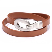 ( brown) lady bracelet Collar two trend Street Snap