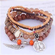 occidental style trend  Bohemia noble wind concise all-Purpose watch-face wings personality beads multilayer woman b