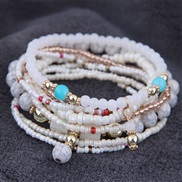 occidental style trend  Bohemia noble wind mash up beads multilayer bracelet