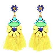 occidental style trend Metal flicker tassel exaggerating temperament ear stud