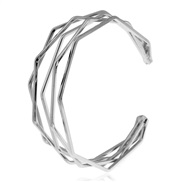 ( Silver)fashion fashion bangle  polishing geometry opening lovers bangle  occidental style