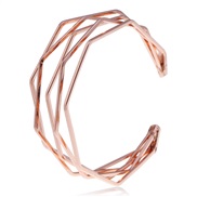 ( Rose Gold)fashion fashion bangle  polishing geometry opening lovers bangle  occidental style