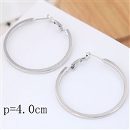 40mm fine  Korean style fashion  Metal concise surface personality temperament ear stud buckle circle