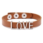 ( Orange)apan and Korea fashion leather Korean style briefOV Word bracelet lady student