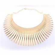 ( Gold)occidental style exaggerating  Metal textured Collar  woman  fashion all-Purpose false collar necklace