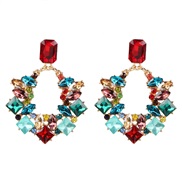 ( Color)occidental style wind geometry square earrings fashion earring high-end