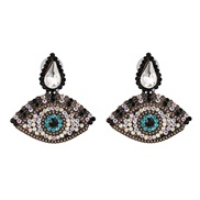 creative earrings occidental style diamond eyes Alloy ear stud woman