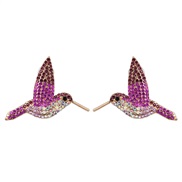 (purple) creative animal samll ear stud personality exaggerating earrings