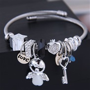 occidental style fashion  Metal all-PurposeDL concise swan pendant more elements accessories personality bangle