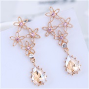 fine  Korean style fashion sweet love flowers drop temperament exaggerating woman ear stud