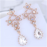 fine  Korean style fashion sweet love flowers drop temperament exaggerating woman ear stud