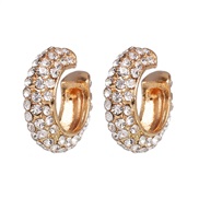 ( white)all-Purpose ear stud  embed fully-jewelled fashion adies earrings  elegant Korean style zircon ear stud