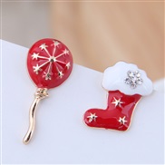 fine  Korean style fashion sweetOL christmas balloon  christmas asymmetry personality ear stud