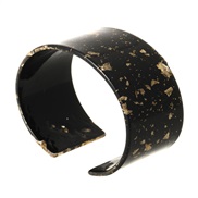 ( Black )occidental style fashion Acetate sheet exaggerating leopard opening width surface bangle