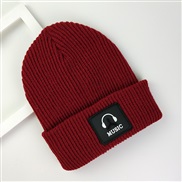 (  purplish red)autumn Winter Korean style lady knitting Korea pure color Outdoor warm hedging woolen hat man