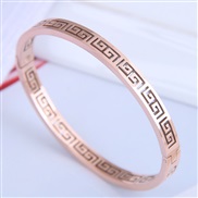 fine  Korean style fashion titanium steel concise hollow temperament woman bangle