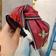 ( Red winegold ) retro fashionu cortex eadband  high-end zipper Alloy  women head