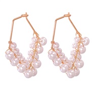 occidental style fashion temperament arring sweet lovely heart-shaped Pearl ear stud Alloy Pearl earrings