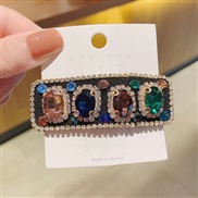 ( square /green  Color)Korea bigins retro Rhinestone all-Purpose head woman