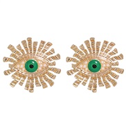 occidental style ear stud fashion personality Irregular Earring Alloy embed Pearl eyes earrings