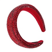 ( Red wine)occidental style Rhinestone eadband brilliant fully-jewelled width eadband fashionins