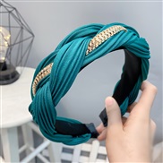 (Dark green) occidental style wind zipper personality eadband surface twisted eadband width