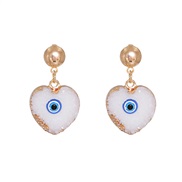 ( white)Korea big Acrylic eyes retro ear stud atmospheric fashion same style earrings woman