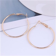 40mm occidental style fashion Metal concise surface temperament buckle ear stud circle