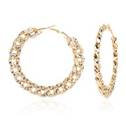 ( GoldCM)occidental style retro wind Alloy hollow circle earringshoo earrings  circle arring woman F