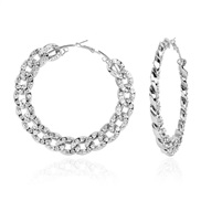 ( SilverCM)occidental style retro wind Alloy hollow circle earringshoo earrings  circle arring woman F