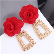 occidental style fashion  all-Purpose Metal geometry Modeling  flowers temperament exaggerating ear stud