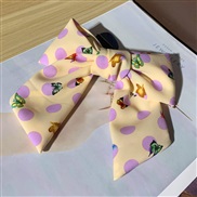 ( Beige) surface hair clip Korean style big bow Korea brief woman